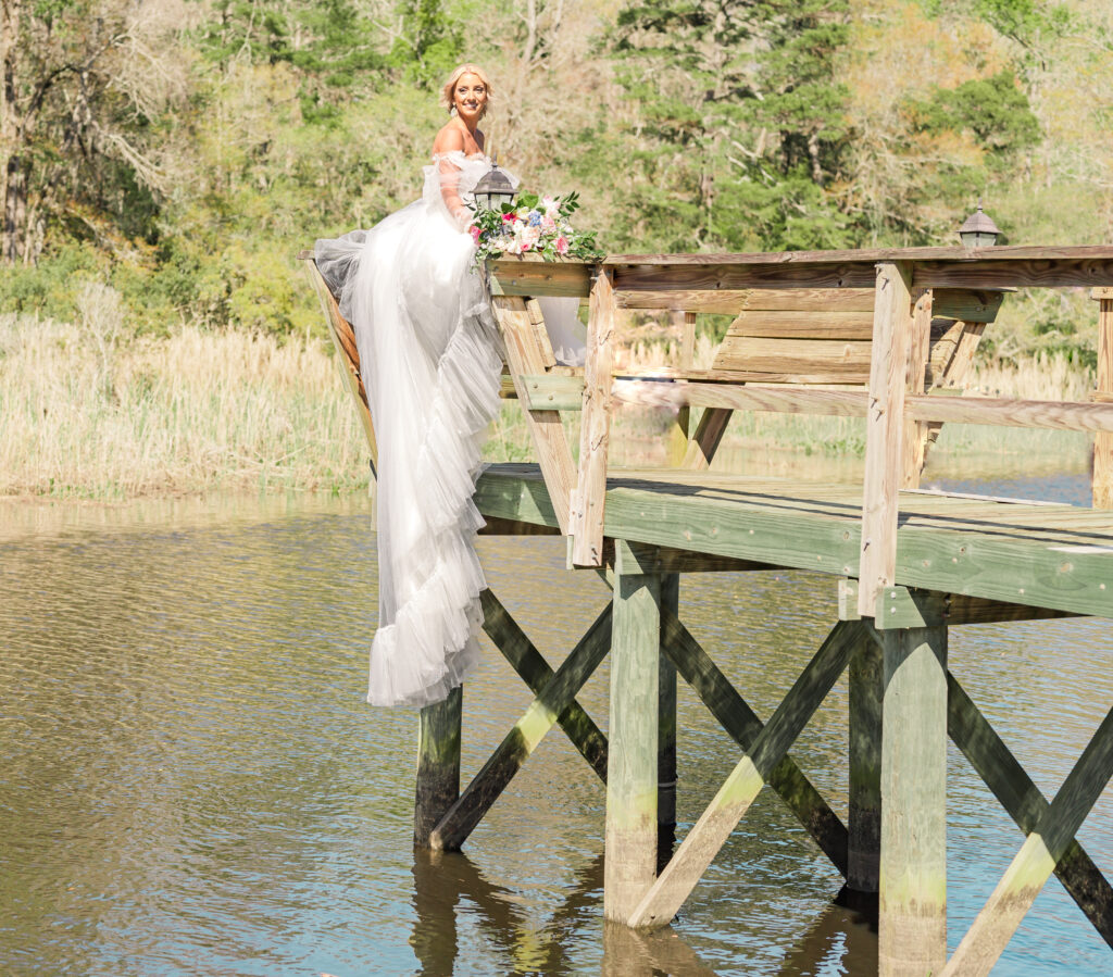 South Carolina waterfront wedding venue with scenic boat landing