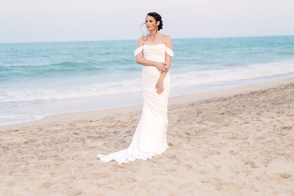 A stunning wedding gown from a Wilmington bridal shop by JoLynn Photography