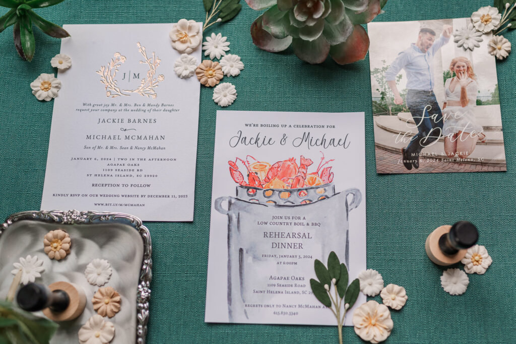 Wedding invitations by JoLynn Photography