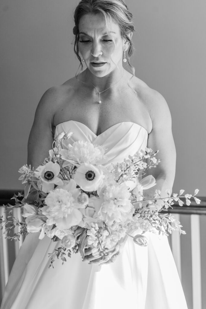 A delicate bridal portrait at Highrock Farms by JoLynn Photography 