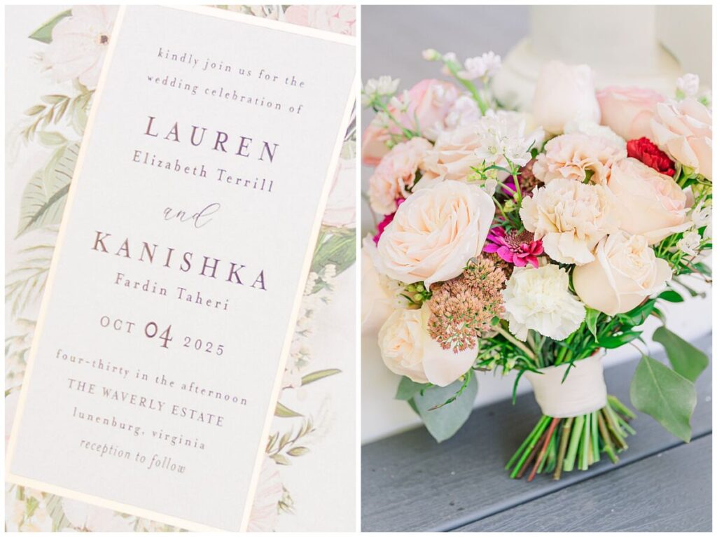A warm pastel wedding day at Waverly Estate