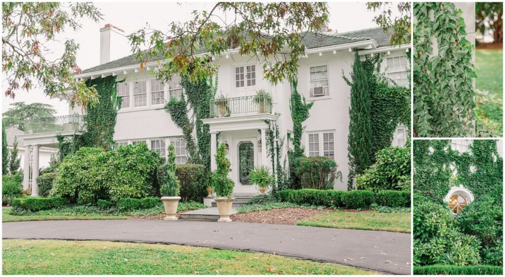 A beautiful summer wedding day at The Finch House with lots of greenery surrounding the venue by JoLynn Photography