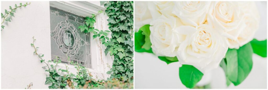 A beautiful summer wedding day at The Finch House with lots of greenery surrounding the venue by JoLynn Photography