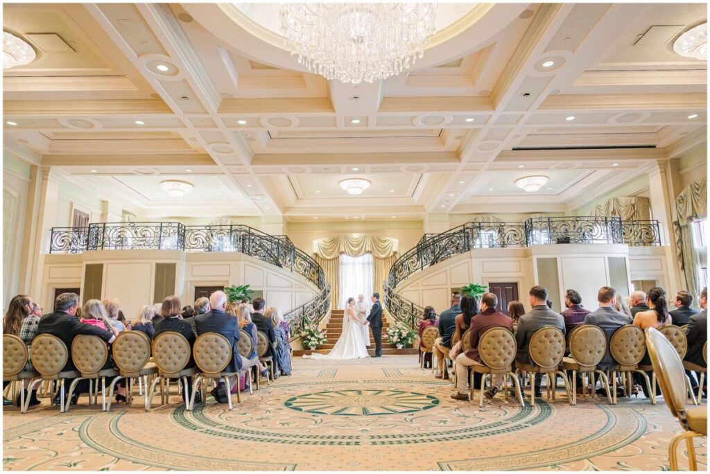 A beautiful wedding ceremony at a Cary wedding by JoLynn Photography