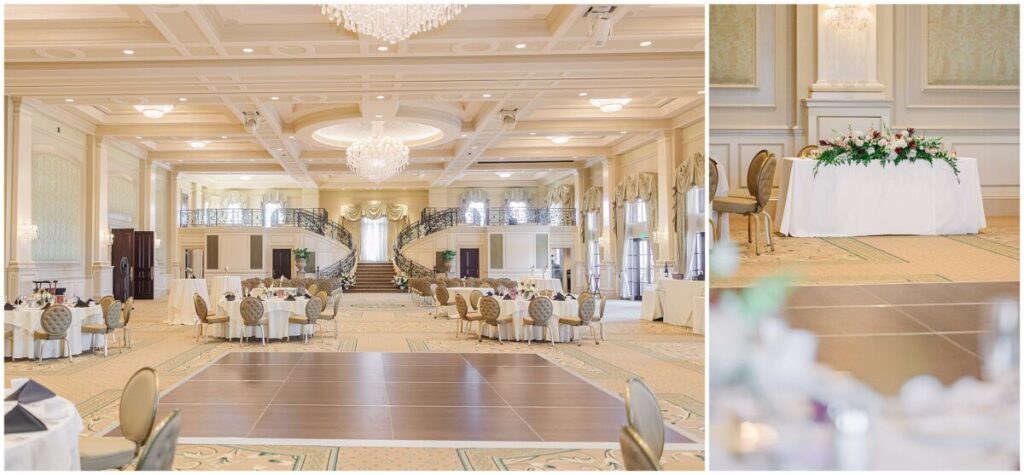 Stunning red, pink, and gold wedding details during a winter wedding in Cary North Carolina