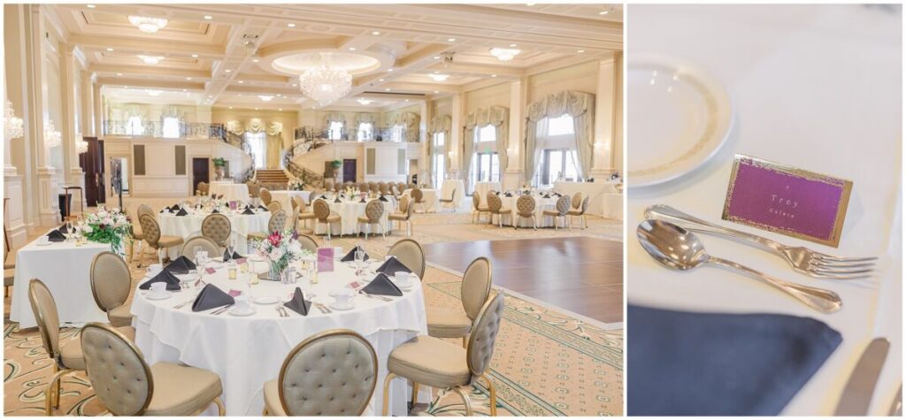 Stunning red, pink, and gold wedding details during a winter wedding in Cary North Carolina