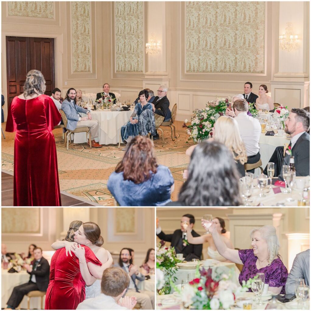 A welcome toast at a Cary wedding
