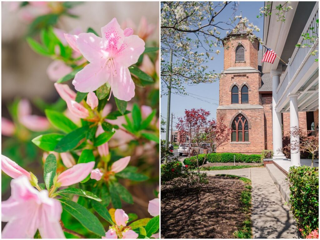 A spring wedding day at The Brooklyn Arts Center in downtown Wilmington North Carolina