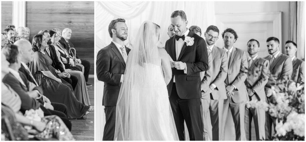 A loving couple enjoying their soft spring Brooklyn Arts Center Wedding surrounded by family and friends by JoLynn Photography