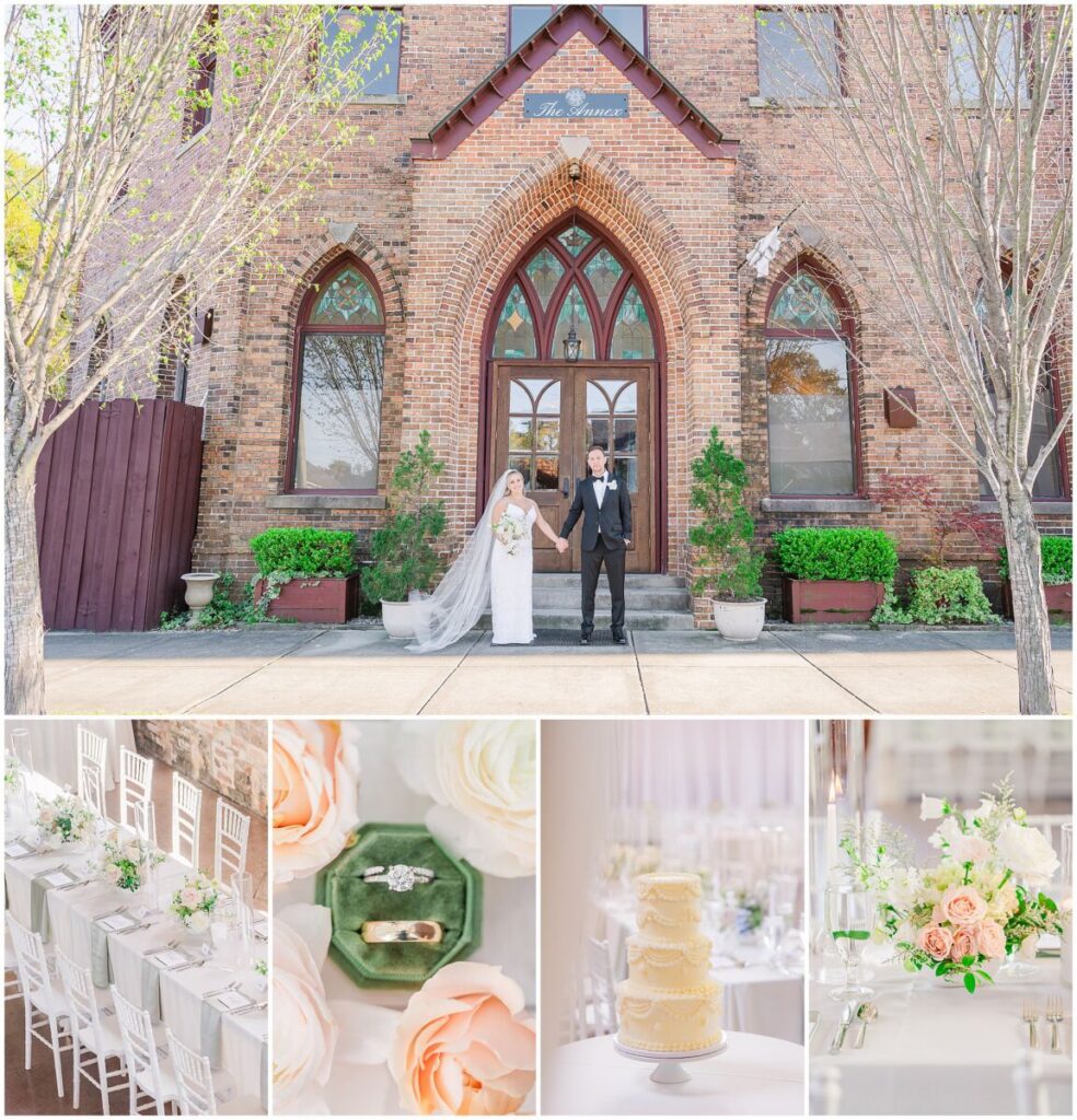 A stunning spring wedding full of soft romantic florals with rich downtown tones during a Brooklyn Arts Center Wedding by JoLynn Photography