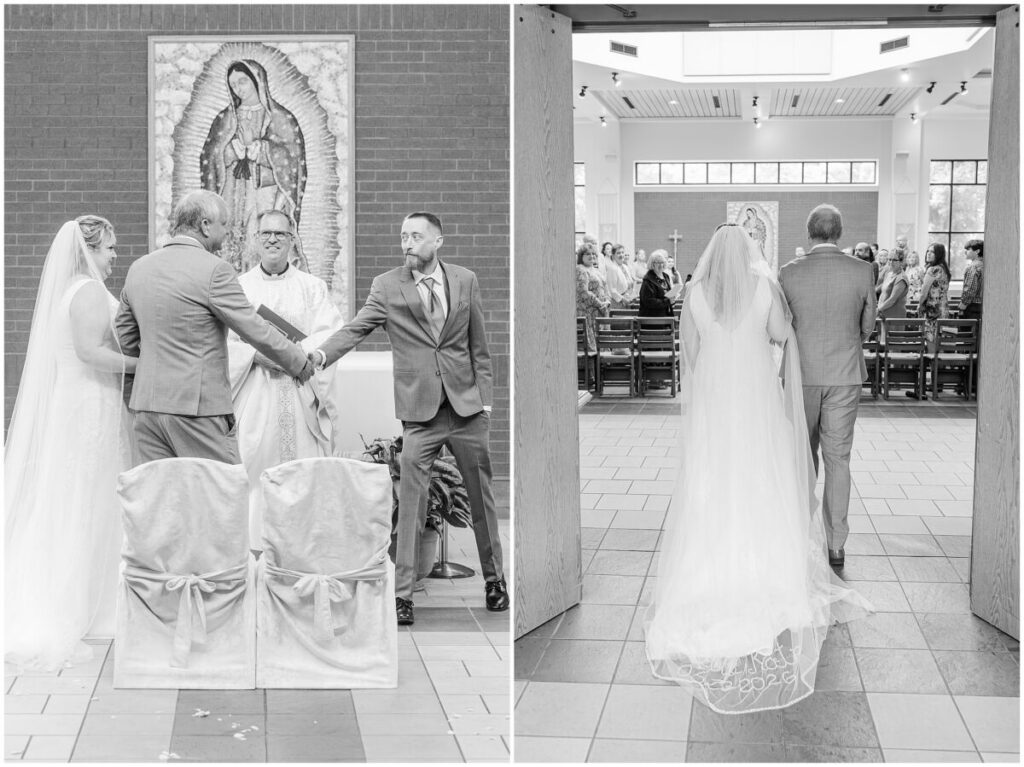 A Catholic wedding ceremony at Saint Raphael Church in Raleigh by JoLynn Photography 