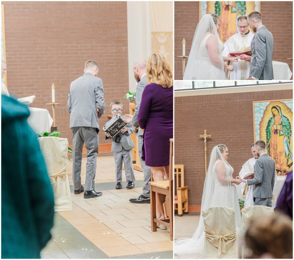 A Catholic wedding ceremony at Saint Raphael Church in Raleigh by JoLynn Photography 