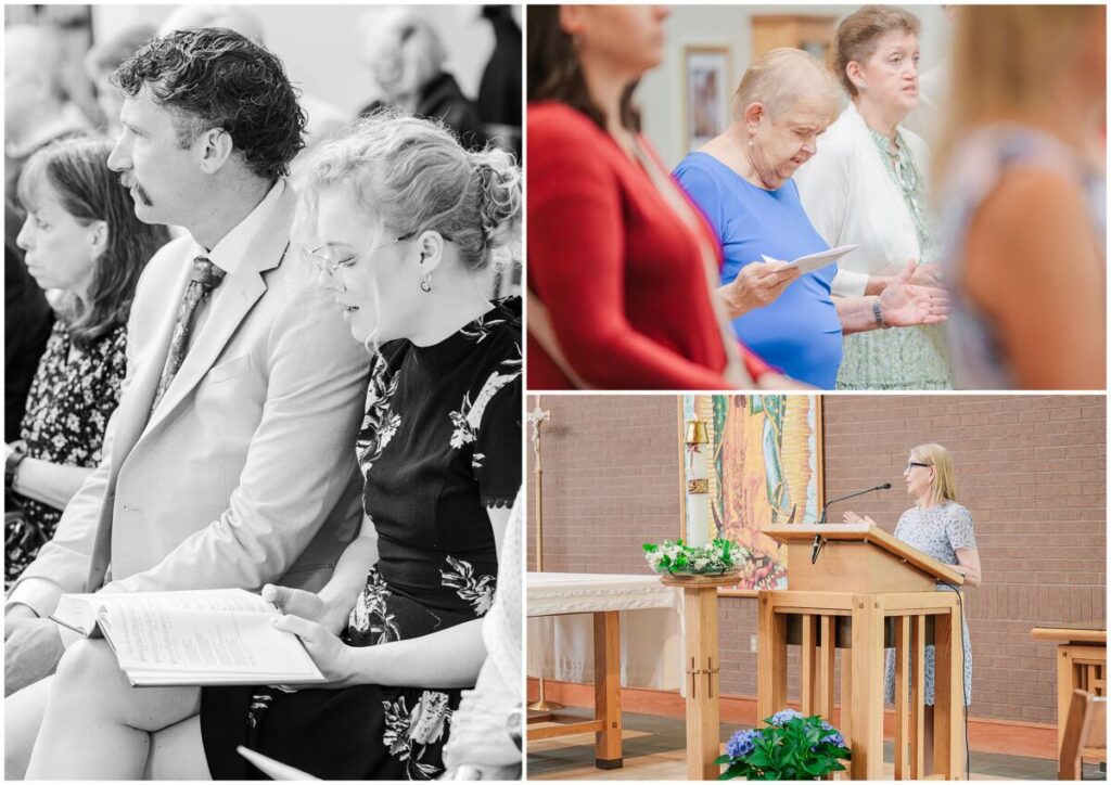 A Catholic wedding ceremony at Saint Raphael Church in Raleigh by JoLynn Photography 