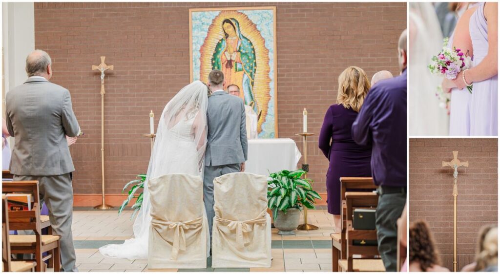 A Catholic wedding ceremony at Saint Raphael Church in Raleigh by JoLynn Photography 