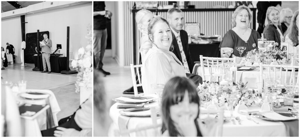 Guests having fun at a wedding reception