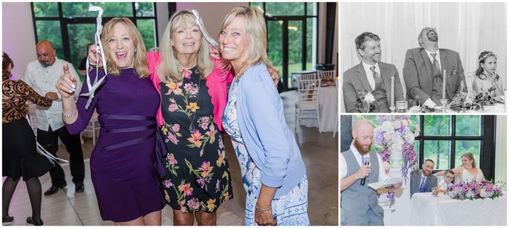 Guests having fun at a wedding reception