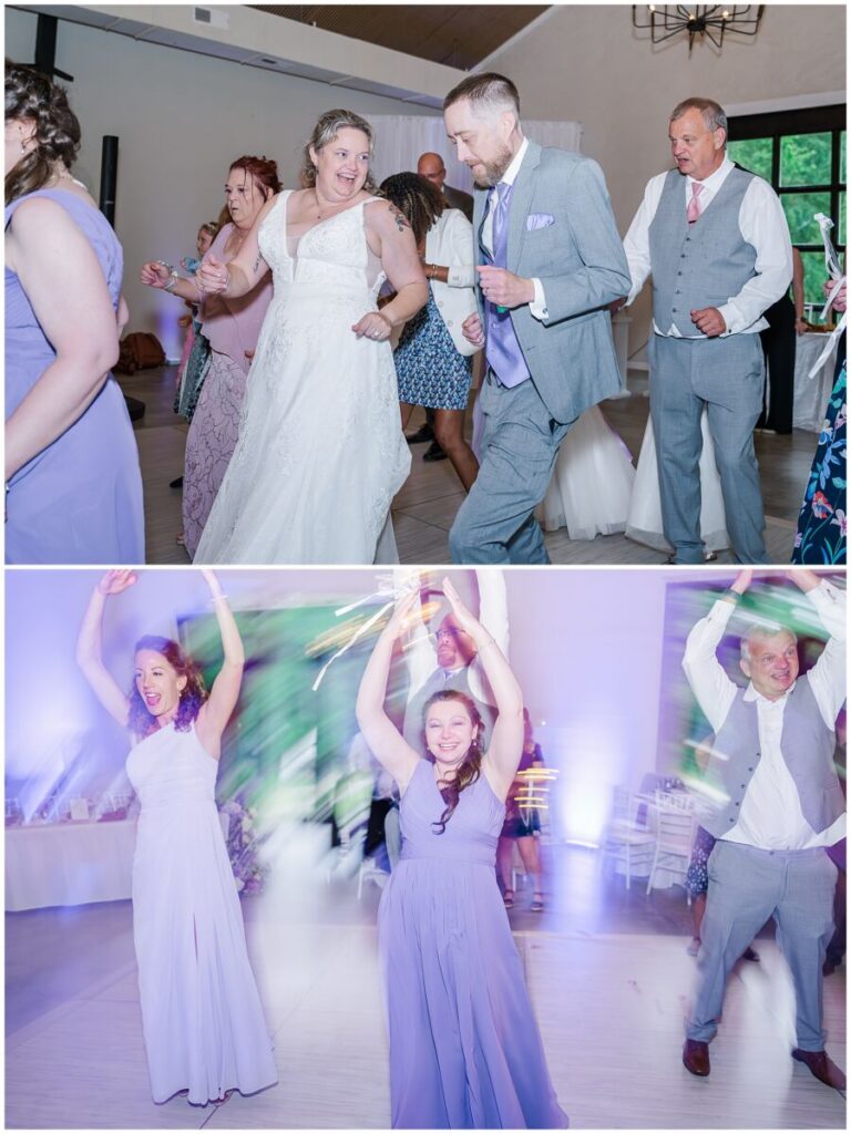 Guests having fun at a wedding reception