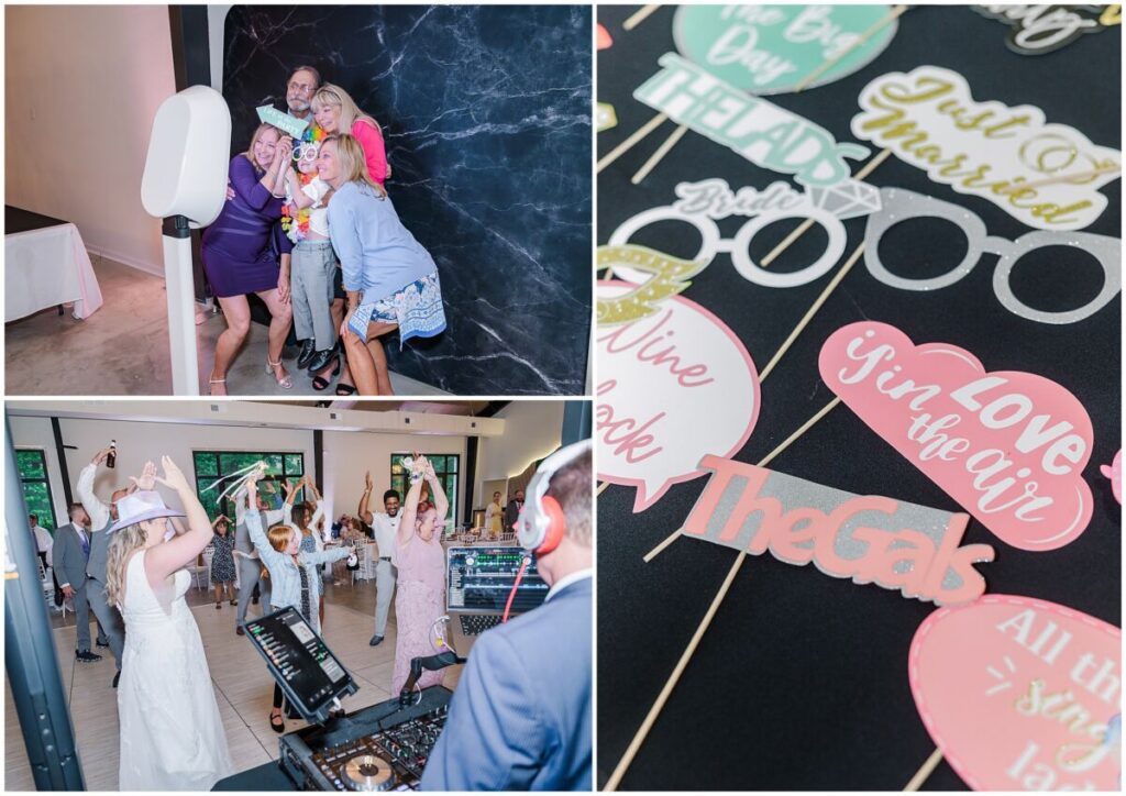 Guests having fun at a wedding reception