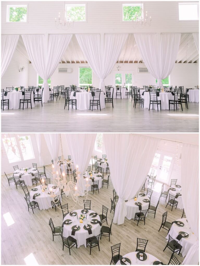 Romantic green, white, and pink wedding details 