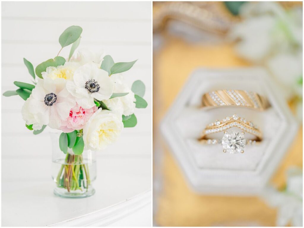 Flowers and a wedding ring