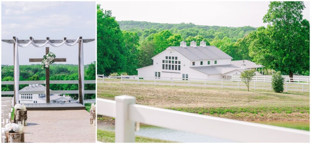 Soft romantic wedding details at The Plateau at The Barn at Blue Sky Farm
