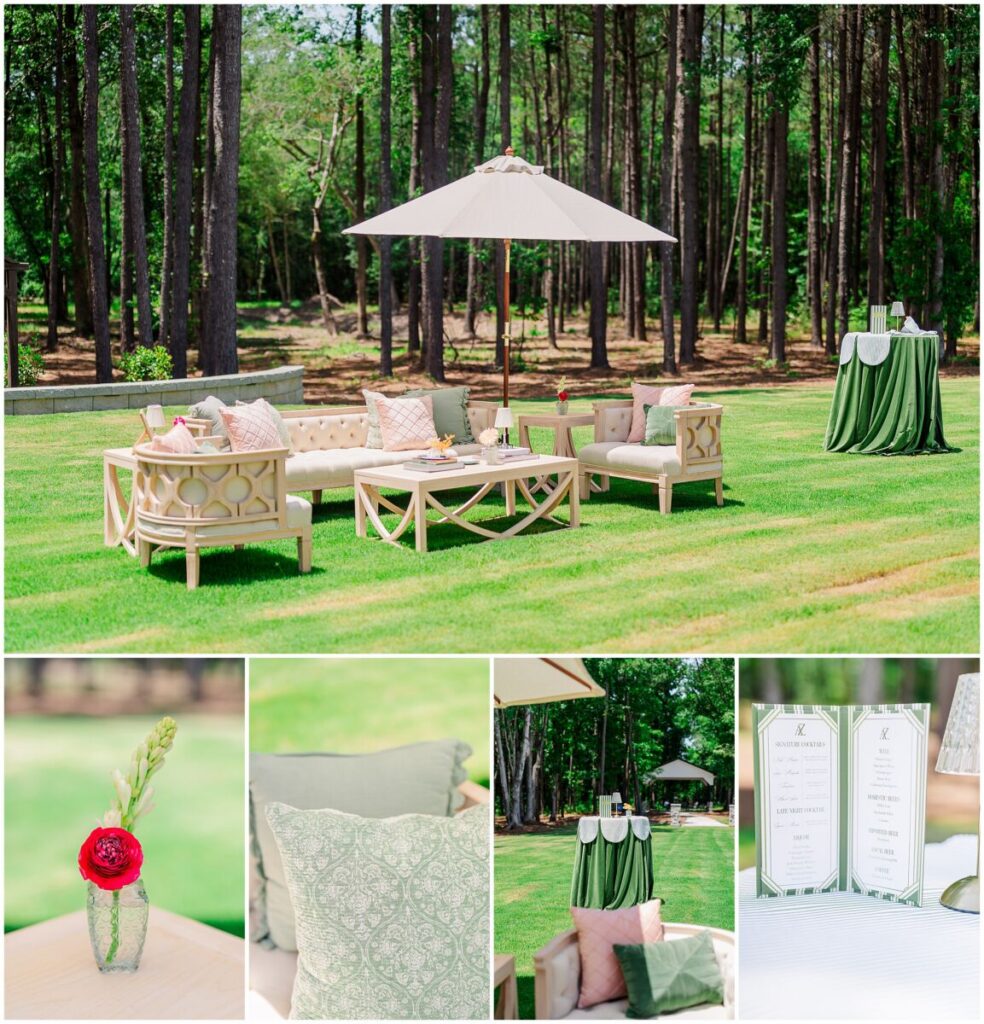 Cocktail hour at a wedding reception
