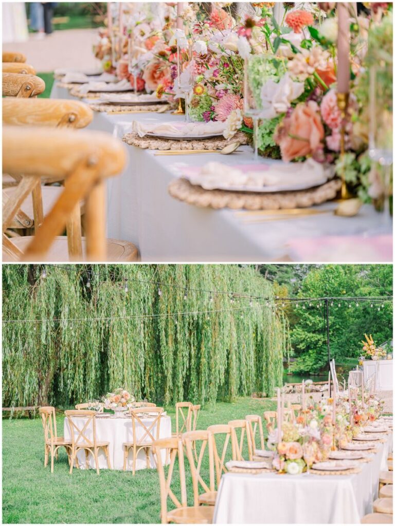 A warm fall wedding reception at Big Spring Farm by JoLynn Photography