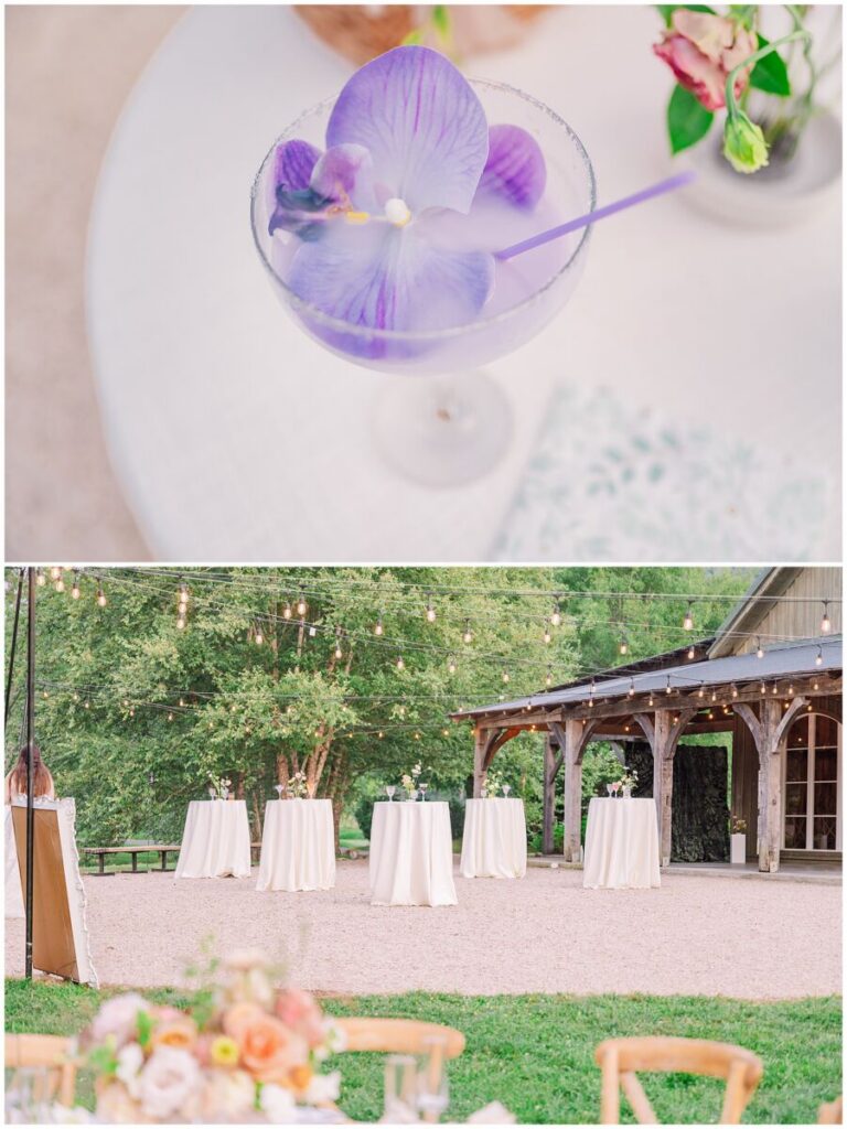 Warm fall wedding reception details